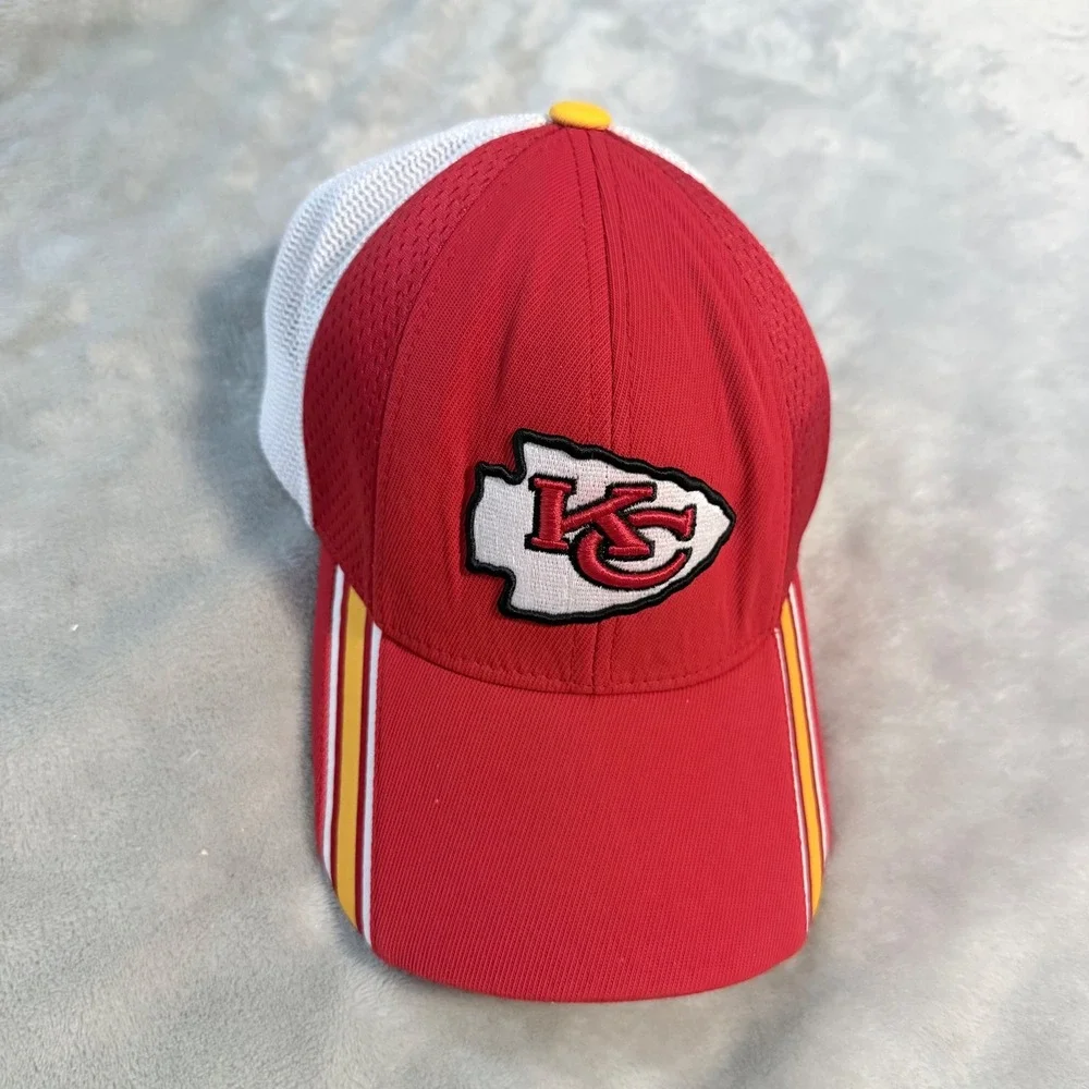 Kansas City Chiefs Reebok NFL Equipment Hat Red White Mesh Trucker Y2K OSFA